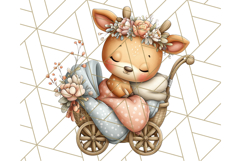 Woodland Nursery Baby Animals Clipart, Cute Animals Png Product Image 4