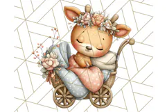 Woodland Nursery Baby Animals Clipart, Cute Animals Png Product Image 4