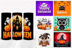 Halloween Tumbler Bundle. Cute Halloween Tumbler Sublimation Product Image 5