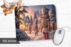 Pink and Gold Nutcracker Wonderland Mouse Pad PNG Product Image 1