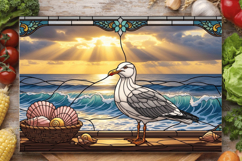 Vintage Seagull Cutting Board PNG,Vintage Seagull PNG Bundle Product Image 4