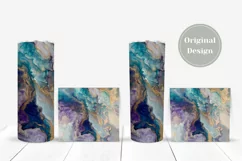 Blue Marble Tumbler Sublimation, Glitter Tumbler Designs Product Image 4