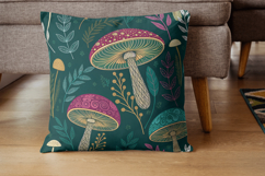 Maximalist Mushroom Tapestry Printable Art, Seamless Pattern Product Image 4