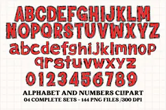 Football Alphabet clipart, soccer american letters doodle Product Image 4