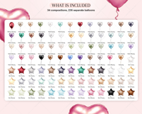 270 Metallic Balloons Clipart Product Image 4