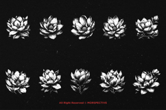 10 Bundle Dark Art Magnolia Flower Botanical Floral Product Image 6