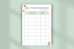 Pastel Daily Teacher Schedule Planner Template for Canva Product Image 3