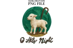 Oil painted holy night png design for T-shirts Product Image 1