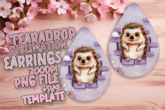 Vibrant Teardrop Earrings Template PNG , Animals In Wall Product Image 1