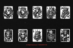 10 Bundle Dark Art Club Card King Queen Love Skull Playing Product Image 6