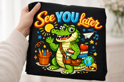 Alligator Teacher Last Day of School Png Product Image 5