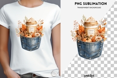 Autumn denim pocket png design for T-shirts Product Image 4