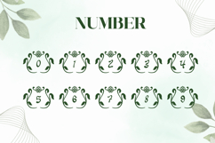 Leaf Crown Monogram Font Product Image 4
