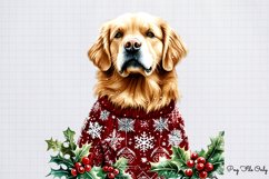 Christmas Retrievers Clipart PNG Product Image 1