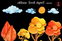 Autumn landscape watercolor clipart Product Image 4