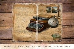 Printable Junk Journal Pages postcard typewriter 1 Product Image 1