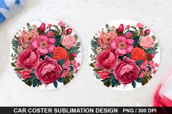 Bouquet Flowers - Coaster Sublimation Design Product Image 1