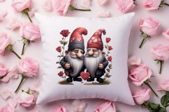 Black Gnome Valentines Day Clipart, Valentines Clipart Product Image 1