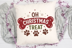 Oh Christmas Treat Svg, Dog Christmas Svg, Dog Treat Svg. Product Image 4