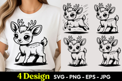 Adorable Deer SVG PNG Product Image 1