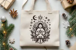 Christmas Angel SVG Files | Angel, Bells, Stocking, Reindeer Product Image 3