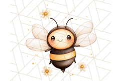 Adorable Bee Clipart PNG, Kawaii Bumblebee Illustrations Product Image 4