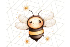 Adorable Bee Clipart PNG, Kawaii Bumblebee Illustrations Product Image 4