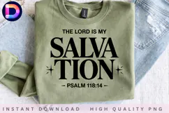 The Lord Is My Salvation Psalm 118:14 Christian Bible Verse Product Image 4