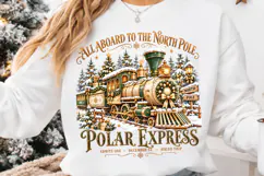 Polar Express Christmas Train Sublimation, Funny Christmas Product Image 4
