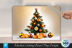 Handmade Christmas Tree with Orange Slice Cutting Board PNG Product Image 1