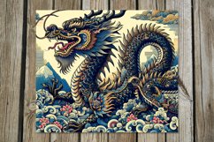 Chinese dragon | 8 Retro Skinny tumbler sublimation designs Product Image 4