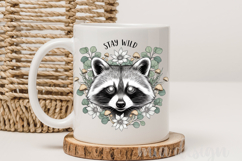 Stay Wild Raccoon PNG, Cottagecore Sublimation Design Product Image 3