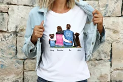 Family clipart, mom dad daughter son dog Product Image 6