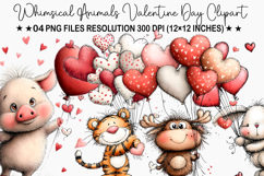 Animals Valentine Day Clipart Product Image 1