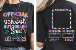 Last Day Autographs 2025 SVG PNG T-Shirt, Back to School SVG Product Image 2