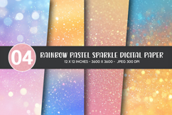 Rainbow Pastel Sparkle Digital Paper Product Image 1