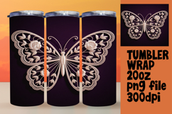RADIANT PNG Tumbler Design 20oz , Butterfly Product Image 1
