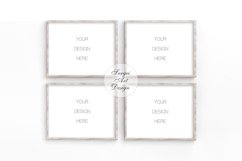 8x10 Set of 4 Frame Mockup, Styled Thin Wooden Frames Product Image 1