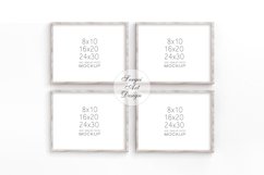 8x10 Set of 4 Frame Mockup, Styled Thin Wooden Frames Product Image 3