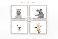 8x10 Set of 4 Frame Mockup, Styled Thin Wooden Frames Product Image 4