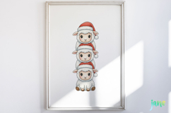 Cute Christmas Animals Stacks PNG Product Image 2