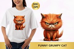 Sarcastic Dark Orange Grumpy Cat, Grumpy Cat sublimation Product Image 1