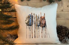 Winter Hiking Clipart Sublimation, Christmas PNG Product Image 4