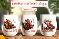 Christmas wine tumbler design Bundle Funny elderly old lady Product Image 6