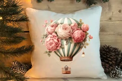 Christmas Hot Air Balloon Clipart, Christmas Hot Air Product Image 4