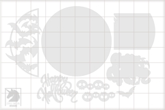 Happy Halloween Bats Door Hanger SVG | Halloween Skull Sign Product Image 2
