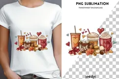 Vintage coffee cups png design for T-shirts Product Image 4