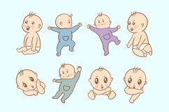 45 Set Bundle Cute Baby Babies Boy Toddler Clipart Toddler Product Image 4