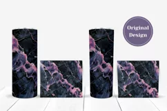 Purple Marble Tumbler Sublimation, Black Tumbler Designs Product Image 4