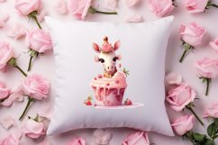 Giraffe Loves Cupcake Valentine Clipart Valentines Clipart Product Image 4